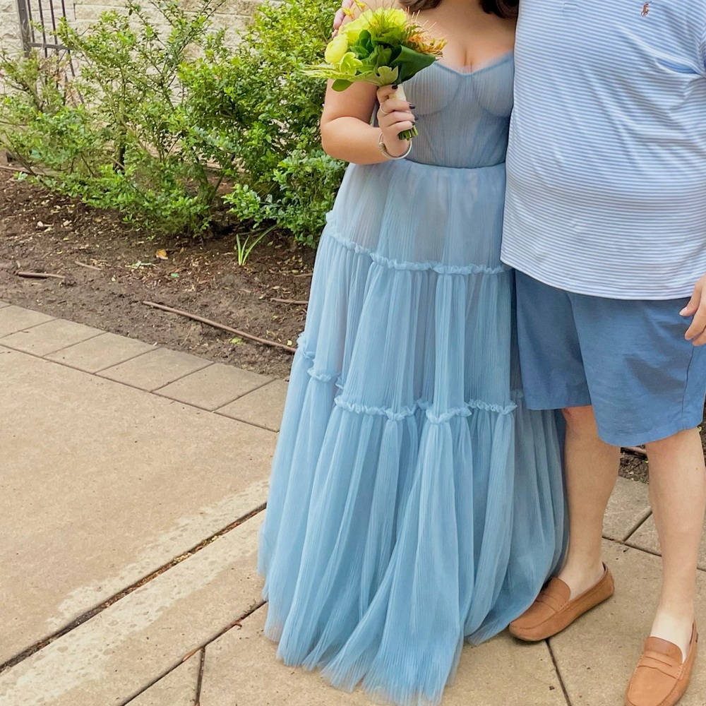 Milla dusty blue gown! Worn once, size XXL.